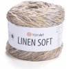 Příze YarnArt Linen soft 7407 hnědá melange