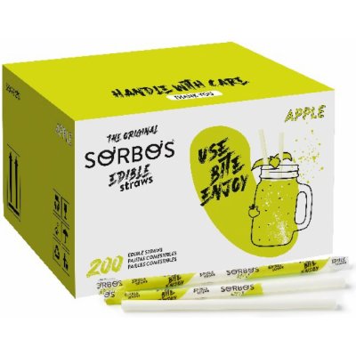 Sorbos Jedlá ovocná brčka Jablko 200 ks – Hledejceny.cz