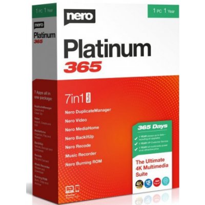 Nero Platinum 365 - CZ - roční verze 7 programů v 1 | EMEA-12200020/1316 – Zbozi.Blesk.cz