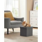 SONGMICS Taburet s úložným prostorem 30 x 30 x 30 cm šedý – Zbozi.Blesk.cz