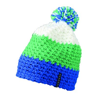 CROECHETED CAP WITH POMPON MB7940 s kulich em aqua modrá/citrusová zelená/bílá – Hledejceny.cz