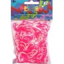 RAINBOW LOOM Original gumičky 300 kusov ružovo biele