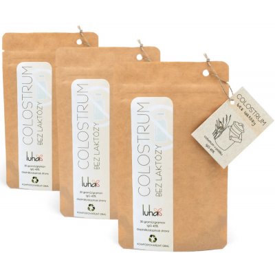 LUHA Colostrum bez laktózy IgG 40% 3 x 30 g – Hledejceny.cz