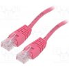 síťový kabel Gembird PP12-2M/RO Patch, U/UTP, 5e, lanko, CCA, PVC, 2m, růžový