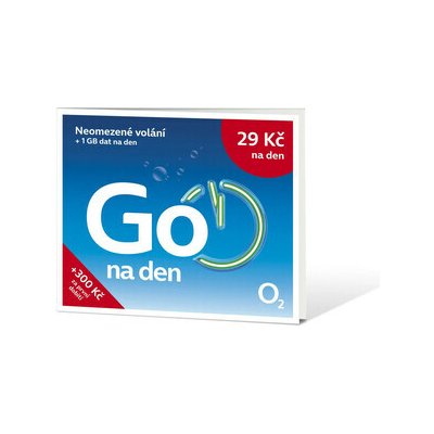 O2 Předplacená karta Go na den - kredit 50Kč – Zboží Živě