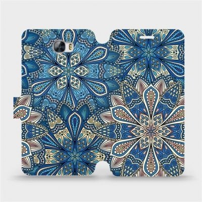 Pouzdro Mobiwear parádní flip Huawei Y5 II - V108P Modré mandala květy – Zbozi.Blesk.cz