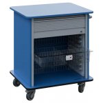 DEXTER 23 TRANSPARENT vozík boxový, roletový, nízký, 880x780x620 mm, pastelově modrá – Hledejceny.cz