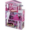 LEAN Toys Domeček pro panenky Dřevěná vila Camellia Pink