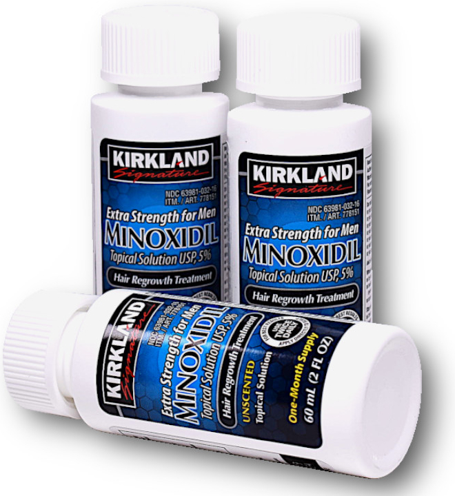 Kirkland Minoxidil 5% 3 měsíční kúra proti vypadávání vlasů 3x 60 ml od 749  Kč - Heureka.cz