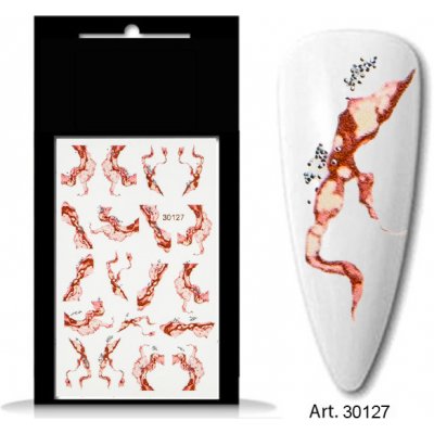 BIO nails vodolepka 30127 mramor se stříbrným glitrem – Zboží Mobilmania