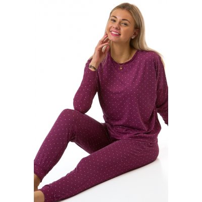 Dámské hřejivé termo fialové s puntíky 1B2256 fialová – Zboží Dáma