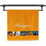 Povlečení Plus ručník se jménem na přání 50 x 100 cm strašidelný hrad oranžový – Hledejceny.cz