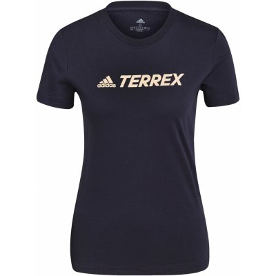 adidas W LOGO TEE GU8974 modré – Zboží Mobilmania