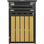 Scorpion elektro s.r.o Přístřešek na popelnici D02GW1 antracit/hnědý – Zbozi.Blesk.cz