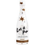 Vystřelovací konfety v lahvi šampusu Rose Gold hvězdy 32 cm – Zboží Mobilmania