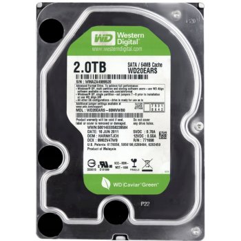 WD Caviar Green 2TB, SATAIII, 7200rpm, 64MB, WD20EARS