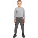 Dětské zateplené tepláky softshellové Šedý melír – Zboží Mobilmania