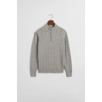 Gant Cotton Cable Half Zip Grey Melange – Hledejceny.cz