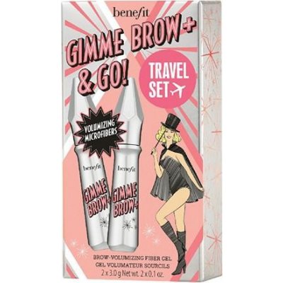 Benefit Gimme Brow+ Brow-Volumizing Duo 3 Neutral Light Brown objemový gel na obočí 2 x 3 g – Zboží Dáma