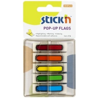 Záložka samolepicí Z Stick'n Hopax, 45x12 mm, plastová šipka, neonové barvy, 5x30 ks – Hledejceny.cz
