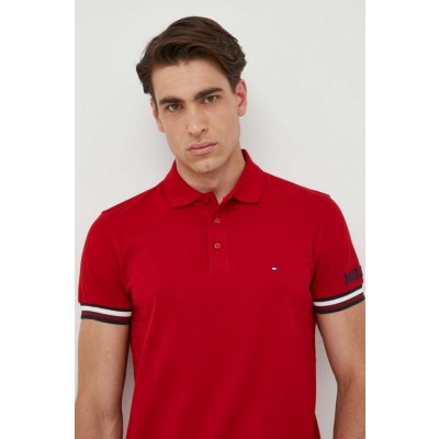 Tommy Hilfiger bavlněné polo tričko MW0MW31549 červená – Zbozi.Blesk.cz