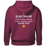 Elektrikář hlavní jistič Nápis na zádech Oversized mikina dámská Moon kratší + širší Fuchsiová – Hledejceny.cz