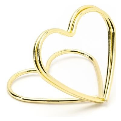 Stojánky na jmenovky - srdce - zlatá metal (10 ks/bal) – Sleviste.cz