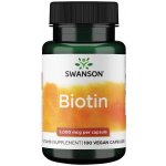 Swanson Biotin 5000 ug 100 veganských kapslí – Hledejceny.cz