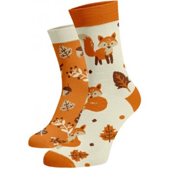 Veselé ponožky Lištičky Bavlna Oranžová