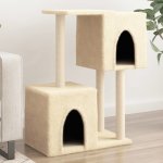 VidaXL Škrabadlo se sisalovými sloupky krémové 74 x 35 x 86 cm – Hledejceny.cz
