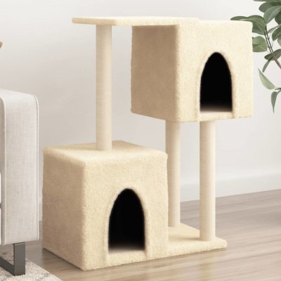 VidaXL Škrabadlo se sisalovými sloupky krémové 74 x 35 x 86 cm – Hledejceny.cz