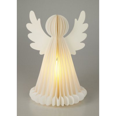 Home Styling Collection Svítící vánoční dekorace papírový anděl se 6 LED diodami bílý – Hledejceny.cz
