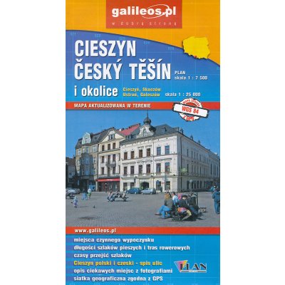 mapa Cieszyn Český Těšín i okolice 1:25 t. + plán – Hledejceny.cz