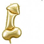 PartyDeco Balónek fóliový Penis zlatý 55 x 112 cm – Hledejceny.cz