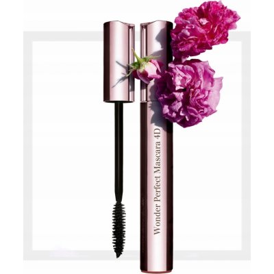 Clarins Wonder Perfect Mascara 4D objemová a prodlužující řasenka 01 Perfect Black 8 ml – Zboží Mobilmania