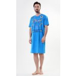 Hodinový manžel pánská noční košile kr.rukáv modrá – Zboží Dáma