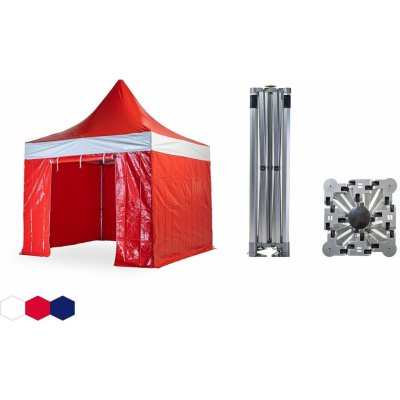 TENTino BH EXTREME PVC 3x3 m 7A - ČERVENÁ / RED (VOLÁNY BLÉ) – Zboží Mobilmania