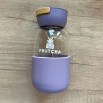 Frutcha lahvička skleněná fialová se žlutým uchem 350ml – Zboží Dáma