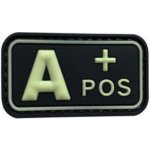 ARMED PATCHES PVC nášivka krevní skupina A POS, Svítící – Sleviste.cz