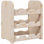 vidaXL Regál na víno 33 x 25 x 37 cm masivní borové dřevo – Sleviste.cz