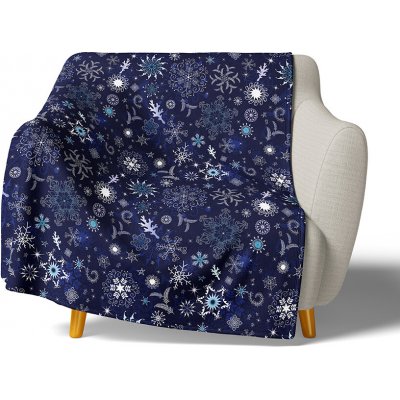 TipTrade Mikroplyšová deka Ledové Vločky 150x200 – Hledejceny.cz