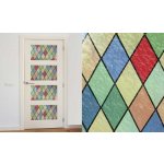 Transparentní samolepící fólie BAREVNÉ KOSOČTVERCE 11-2275 šíře 45 cm Cena za roli 15bm – Zboží Dáma