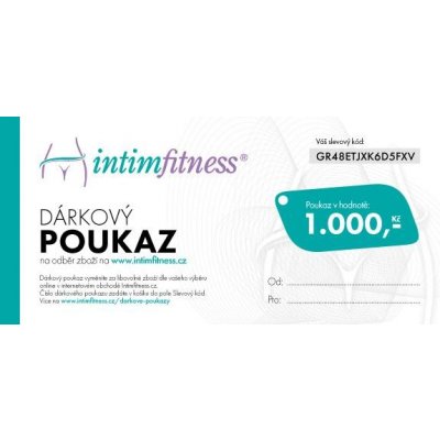 Dárkový poukaz Intimfitness v hodnotě 1000 Kč