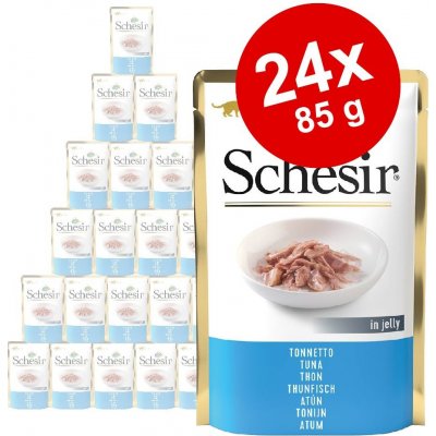 Schesir Jelly Pouch kuřecí se šunkou 24 x 85 g