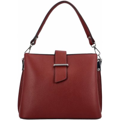 Elegantní dámská kožená kabelka Esmola červená – Zboží Mobilmania
