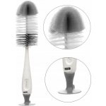 Akuku kartáč na láhve s houbičkou a přísavkou šedá – Zboží Dáma