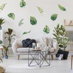 INSPIO 9094f Samolepky na zeď - Tropické listy, velikost 90 x 120 cm – Zboží Dáma