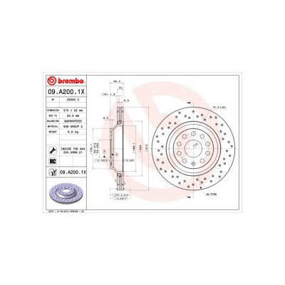 BREMBO Brzdové kotouče XTRA vrtané 09.A200.1X | Zboží Auto