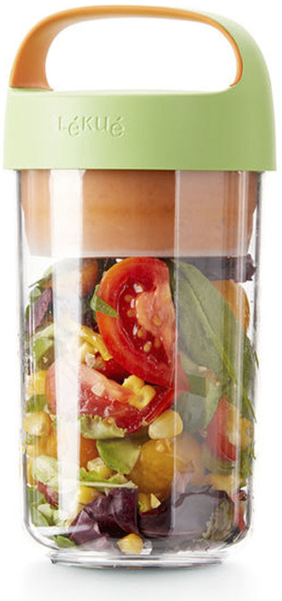 Svačinový box se lžičkou Lékué Jar To Go Organic 600ml