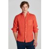 Pánská Košile Gant košile reg GMNT dyed linen shirt oranžová